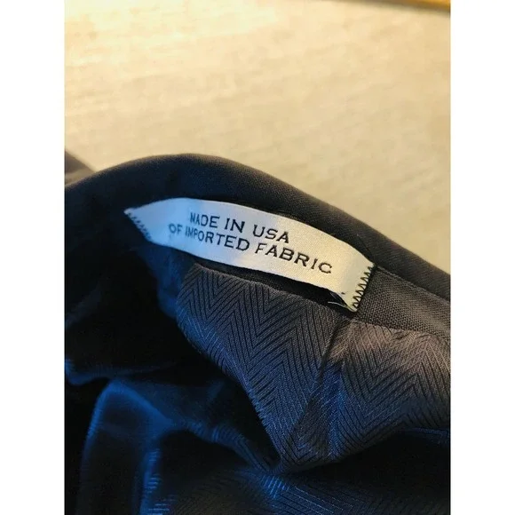 Joseph Abboud Suit 48R Blue Two Piece Pants 42 Angelico Super 100s Career USA - Picture 11 of 16